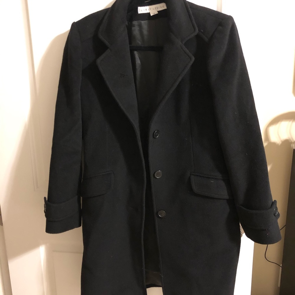 Larry Levine Wool Blend Peacoat